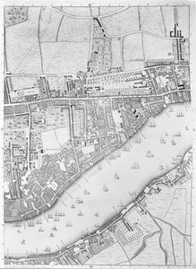 Carte de Wapping, Londres, 1746